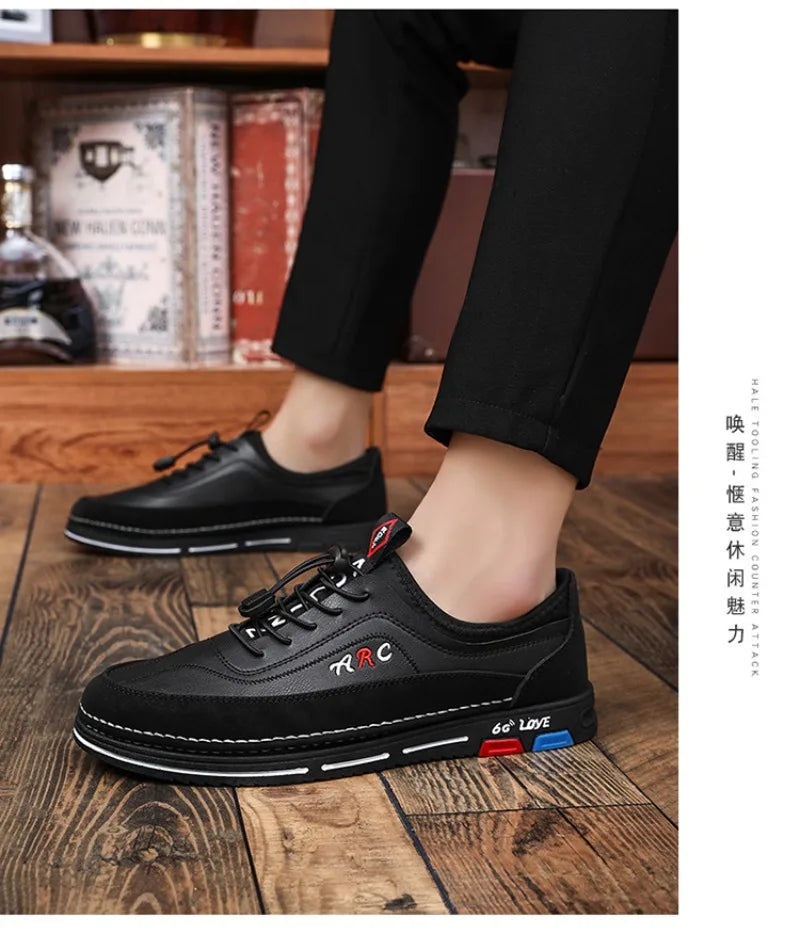 High-quality Men Shoes Breathable Leather Casual Shoe Fashion Business Soft Bottom Shoes for Men Large Size39-48Zapatos Casuales