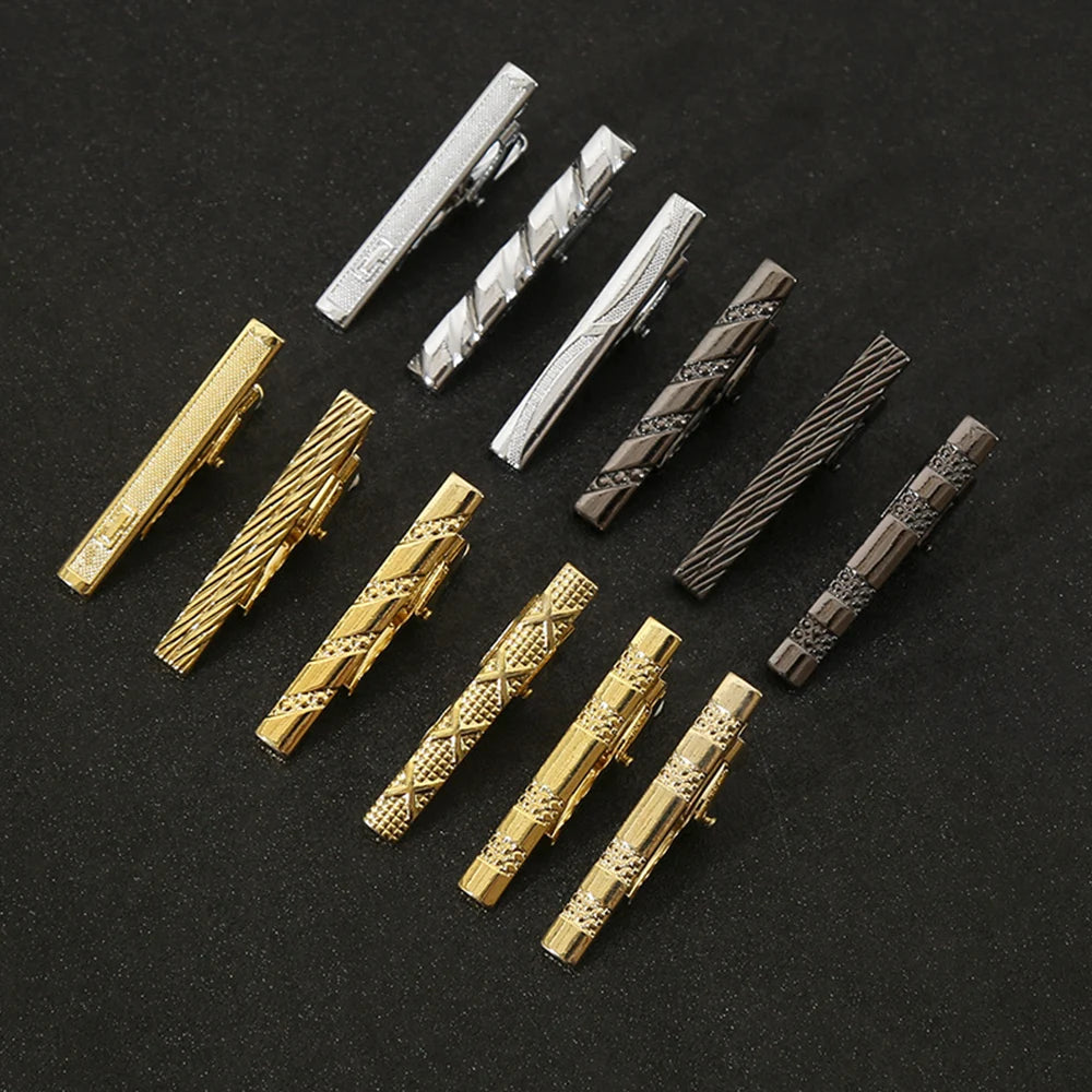 New Classic Men Tie Clip Simple Fashion Metal Necktie Daily Business Wedding Ceremony Tie Clip Pin Men Jewelry Accessories Gift