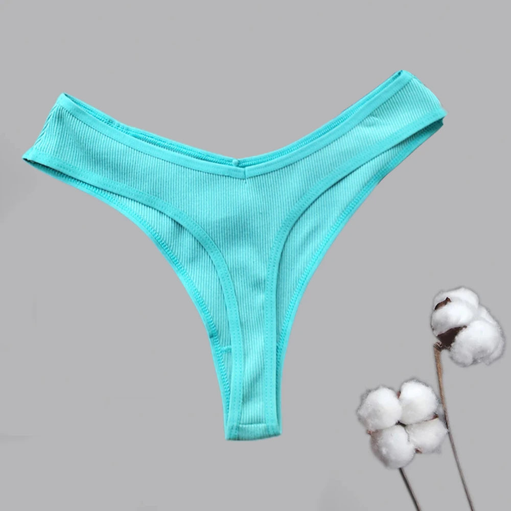 3Pcs/Set Cotton Thongs Women's Panties Sexy Low Waist G-String Briefs Comfortable Seamless Underpants Female Fast Shipping