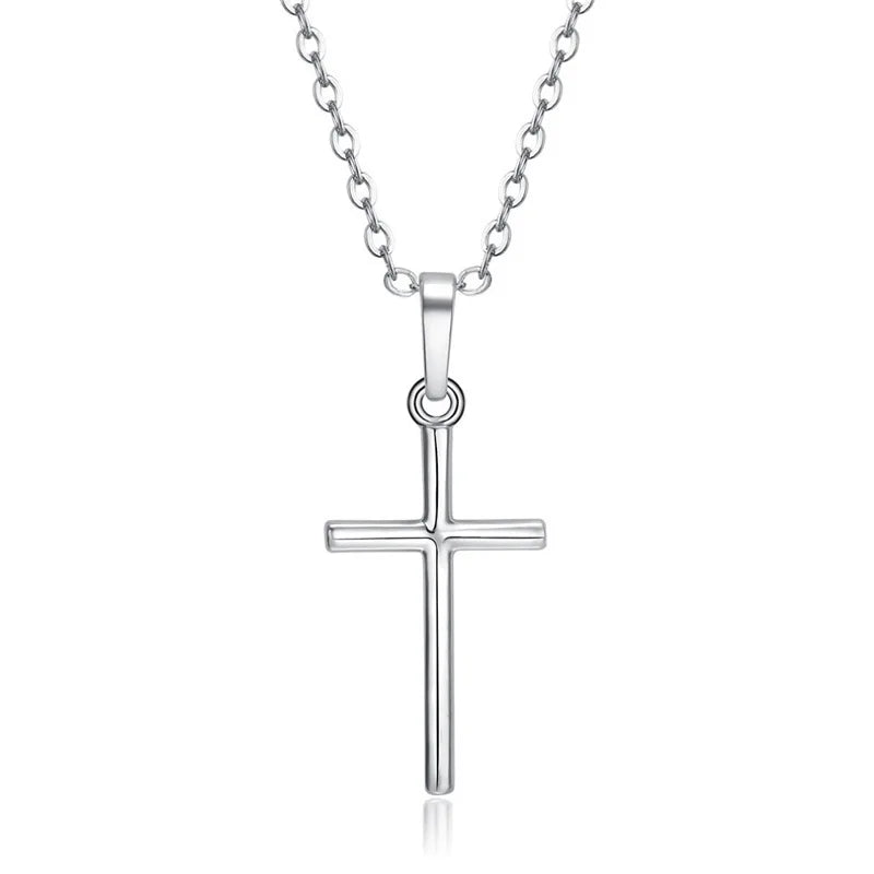 HipHop Fashion Cross Necklace For Women Crystal Zircon Men Necklace  Metal Chains Choker Jesus Pendants Jewelry Gift