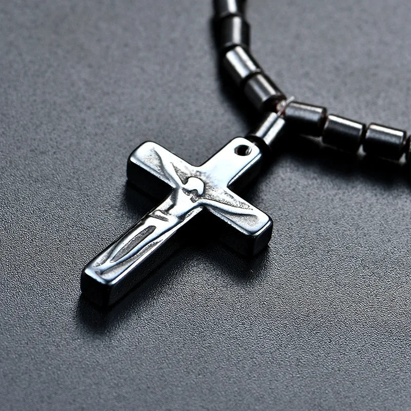 HipHop Fashion Cross Necklace For Women Crystal Zircon Men Necklace  Metal Chains Choker Jesus Pendants Jewelry Gift