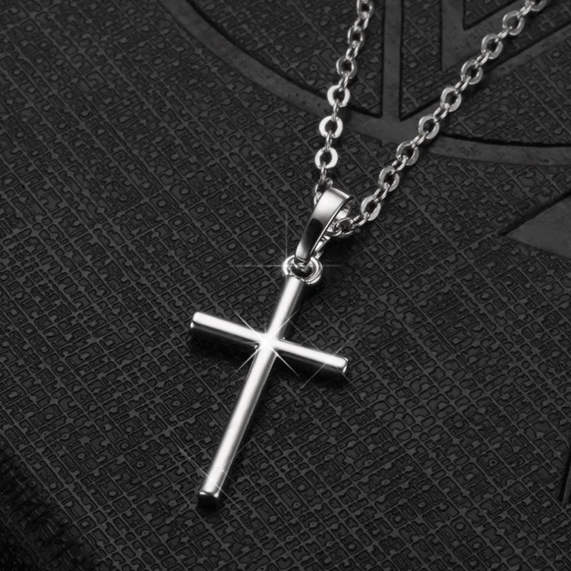HipHop Fashion Cross Necklace For Women Crystal Zircon Men Necklace  Metal Chains Choker Jesus Pendants Jewelry Gift