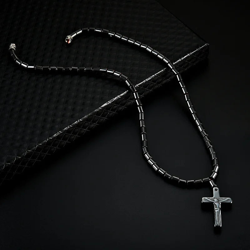 HipHop Fashion Cross Necklace For Women Crystal Zircon Men Necklace  Metal Chains Choker Jesus Pendants Jewelry Gift