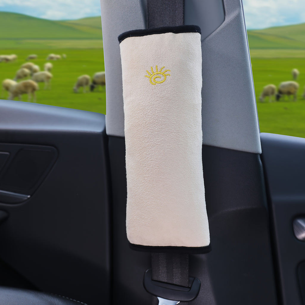 1pc Car Automotive Seat Belt Cover Shoulder Cover Seat Belt Holder Cute Lengthened And Thickened Plush Safety Belt Shoulder Cover, Car Safety Shoulder Guard, Seat Belt Adjustment Retainer, Anti-Strangle Neck Seat Belt