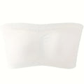 Plus Size Double-Layer Anti-See-Through Base Layer Tube Top Bra with Padded Cups, Wire-Free, and Underwire-Free